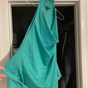 Silky racerback top with tie